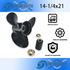 14-1/4"x21" Aluminum Boat Propeller for Johnson 115hp and Up,15 Spline Tooth,RH - Picture 1 of 8