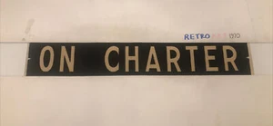 ON CHARTER - Sydney Bus Destination Blind 1950s 34”- RARE - Picture 1 of 12