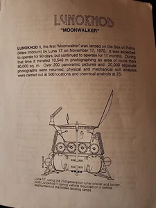 LUNOKHOD MOONWALKER INFO KIT PRESS Materials ARTICLES ILLUSTRATION 1970 LANDING - Picture 1 of 24