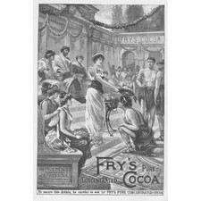 FRY'S COCOA Ancient Rome Theme Victorian Advertisement 1892