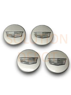 4 tapacubos centrales plateados emblema para Cadillac 66 mm ATS XTS CTS SRX 9597375 Foto 1 de 4
