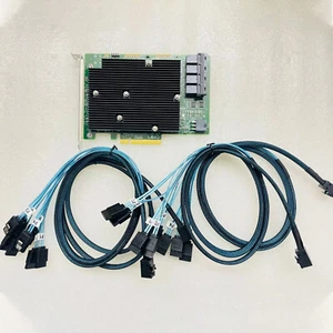 SAS 9300-16I 12GB/S HBA BUS ADAPTER CARD IT Mode 4*SFF-8643 SATA CableQKR - Picture 1 of 7