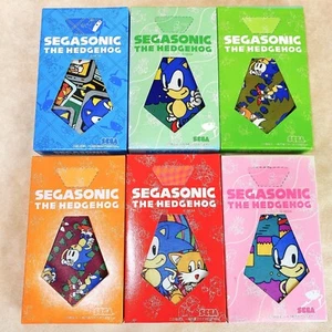 Juego de 6 corbatas de cuello SEGA Sonic the Hedgehog 1994 sin usar de colección limitada Japón rara - Imagen 1 de 18