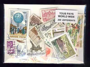 GANZE WELT 200 verschiedene Briefmarken gestempelt alle Länder - Bild 1 von 1