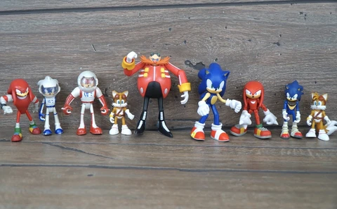 SEGA Super Sonic the Hedgehog Jakks/Jazwares Lot Of 9 Figures-Tails,Knuckles,Dr Cover