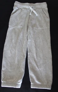 Gymboree 5 Boys Light Gray Joggers Sweatpants VGUC fall winter drawstring pocket - Picture 1 of 2