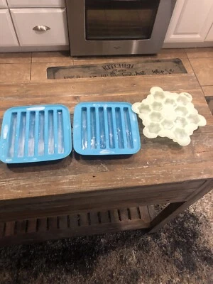 Lot 2 IKEA And 1 Snowflake Silicone ICE CUBE TRAY Candy Wax Chocolate Mold - Image 1 of 4