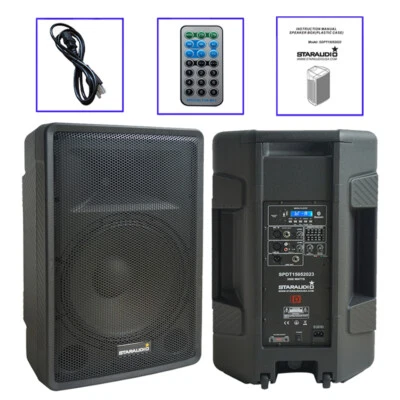 15" 4 Ohm Powered 2-Way Speaker Active PA TWS Karaoke Audio Speaker W/ Bluetooth - Image 1 of 4