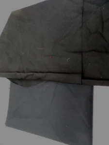 Estate Fabric Lot 2 Pieces Black Solid Fabric 44"x36" 26"x22" cotton - Picture 1 of 4