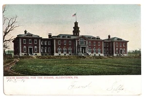 Hospital estatal para locos en Allentown PA 1906 - Imagen 1 de 1