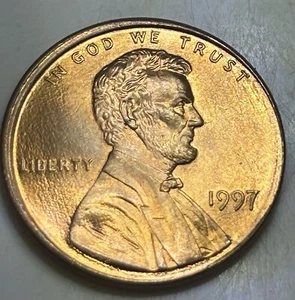 1997 penny  error - Not Centered - Edge Error - Item 15 - Picture 1 of 9
