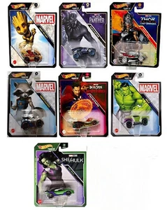 Hot Wheels Marvel Character Cars Autos HHB74 - 7 `er Set 1:64 - Bild 1 von 1