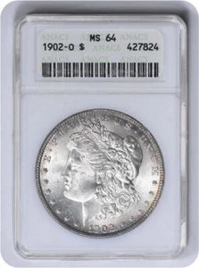 Dólar de plata Morgan 1902-O VAM 25 MS64 ANACS - Imagen 1 de 2