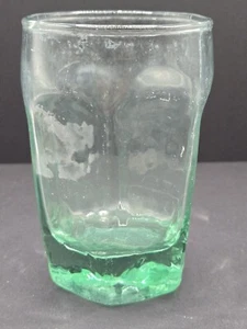 Bicchiere da succo piatto verde cavalleria Libbey - vintage 6 oz testurizzato OBO - Foto 1 di 4