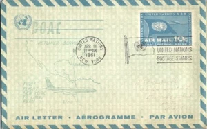 BOAC First Flight United Nations New York - Lima Peru - Boeing 707 - 1967 - Picture 1 of 2