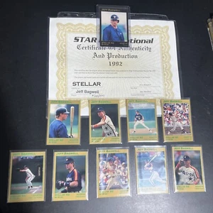 🔥1992 STAR CO. STELLAR JEFF BAGWELL SET ONLY 100 SETS W/Promo/Cert💥EBAY POP 1 - Picture 1 of 23