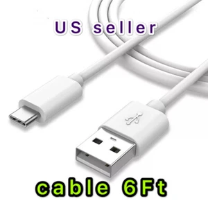 6Ft USB-C Cable Male Type-C to Type-A Cable Cord Fast Charger Charging Data Sync - Picture 1 of 2
