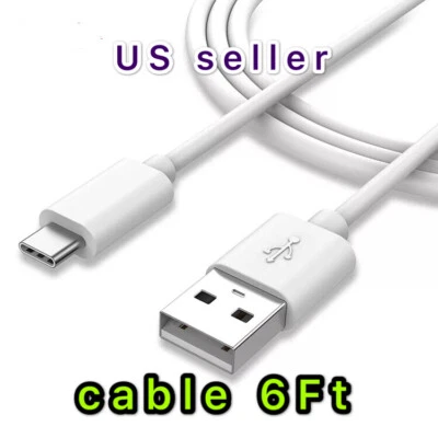 6Ft USB-C Cable Male Type-C to Type-A Cable Cord Fast Charger Charging Data Sync - Image 1 of 2