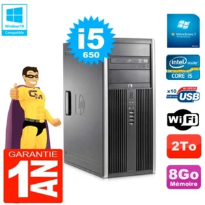 PC HP 8100 Tour Core i5-650 RAM 8Go Disque 2To Graveur DVD Wifi W7 - Photo 1/1