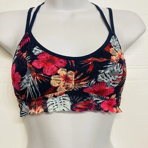 Sujetador Bralette Victoria's Secret Rosa Encaje Espalda Corredora Sin Forro Talla Pequeña Tropical - Imagen 1 de 9