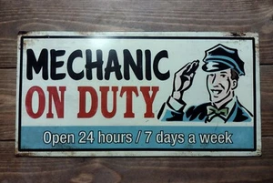 Letrero metálico mecánico de servicio 12" X 6" - Imagen 1 de 7