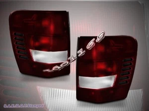 SE ADAPTA A 1999-2004 JEEP GRAND CHEROKEE LED LUCES TRASERAS ROJO OSCURO 2002 2003 2004 - Imagen 1 de 3