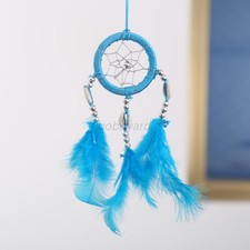 Mini Handmade Dream Catcher Feather Long Wall Car Hanging Key Chain Ornament B37 Red