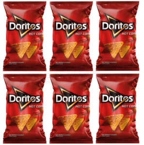 6 DORITOS HOT Pepper Flavor Corn Chips Crisps Snacks 100g 3.5oz - Picture 1 of 6