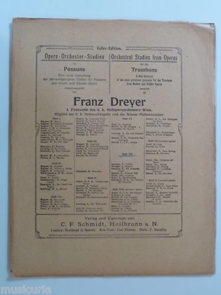 trombone posaune FRANZ DREYER opera orchestra studies 2 - Image 1 of 1