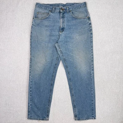 Vintage 80s LL Bean Double L Jeans Mens 36x30 Relaxed Taper Light Wash Union USA - Image 1 of 4