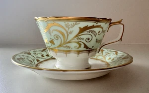 ROYAL CROWN DERBY DARLEY ABBEY FOOTED TEA CUP & SAUCER new w/ tags - Picture 1 of 6