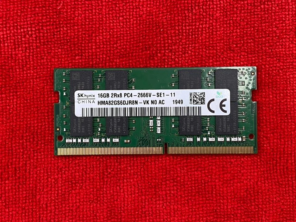1 x SKHYNIX 16GB DDR4 2666MHz SODIMM LAPTOP MEMORY 2Rx8 CL19 HMA82GS6DJR8N-VK - Image 1 of 3