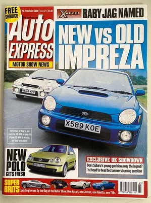 The Auto Express 25-31 Oct 2000 issue 625-Subaru Impreza New v Old-Polo-BMW X5 - Image 1 of 4