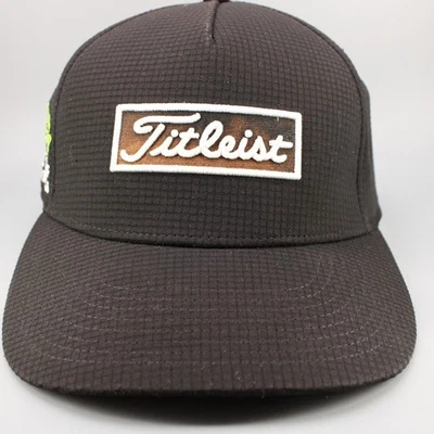 Boné masculino Titleist Snapback preto branco grade ajustável golfe golfista ao ar livre - Imagem 1 de 4