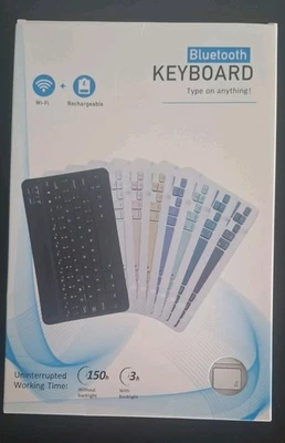 bluetooth keyboard tastatur für tablet neu weiß - Bild 1 von 4
