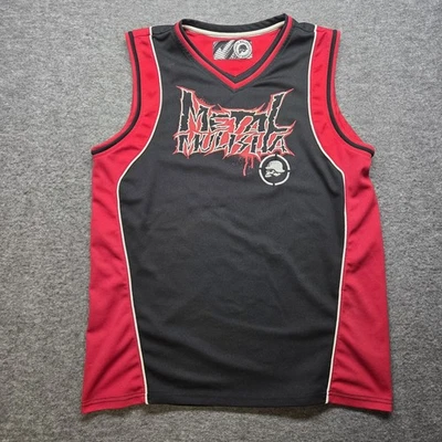 Camisa regata masculina metal Mulisha XL preta vermelha sem mangas Y2K Leia Desc. - Imagem 1 de 4
