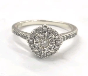 Enchanted Disney Cinderella Engagement Ring – 9ct White Gold, 0.25ct Diamond - Picture 1 of 6