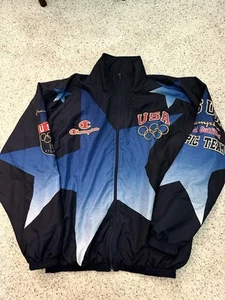 Champion 1996 Team USA Olympics Atlanta Vintage Windbreaker Jacket Size XL - Picture 1 of 5
