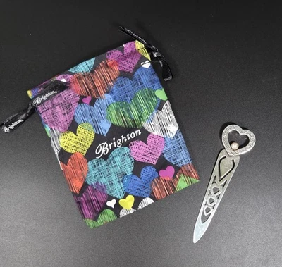 Brighton Retired Open Heart Bookmark with Faux Pearl Accent - Image 1 of 4