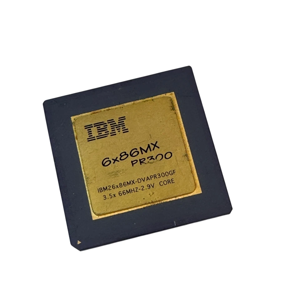 De colección IBM 6x86MX PR300 6x86MX 3.5x 66Mz CPU Chip Socket 7 2.9V Retro Dorado Foto 1 de 2