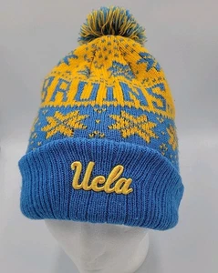 UCLA BRUINS Winter Beanie. Blue Yellow White Pom Top Of The World Embroidered - Picture 1 of 9