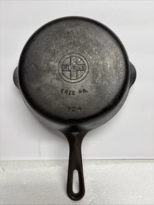Griswold Cast Iron Skillet # 5 724L 8" Small Logo Erie, PA Needs Restoration - Picture 1 of 18