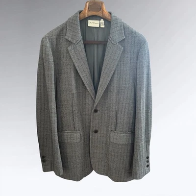 Blazer DKNY Hombre Gris Lana/Algodón Talla L, Chaqueta Deportiva, Abrigo Foto 1 de 4