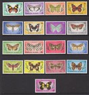 1976-77 Butterflies & Moths of Norfolk Island MUH Set of 17 Stamps