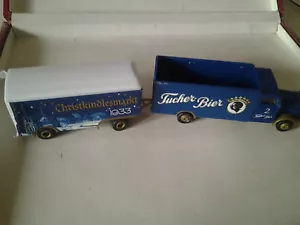 AUTOCARRO +RIMORCHIO TUCHER BIER CHRISTKINDLESMARKT scala H0 (1/87) - Picture 1 of 4