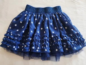 est 1989 Place Girl's Skirt Size S/P 5/6 Blue Polka Dot - Picture 1 of 8