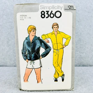 Simplicity 8360 Track Suit Jacket Shorts and Pants Mens Size M 38 40 Pattern - Picture 1 of 5