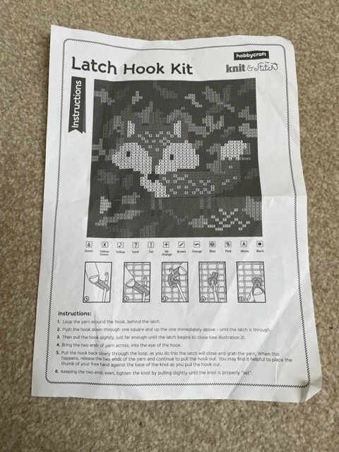 Latch hook rug pattern only (Fox) - Image 1 of 1