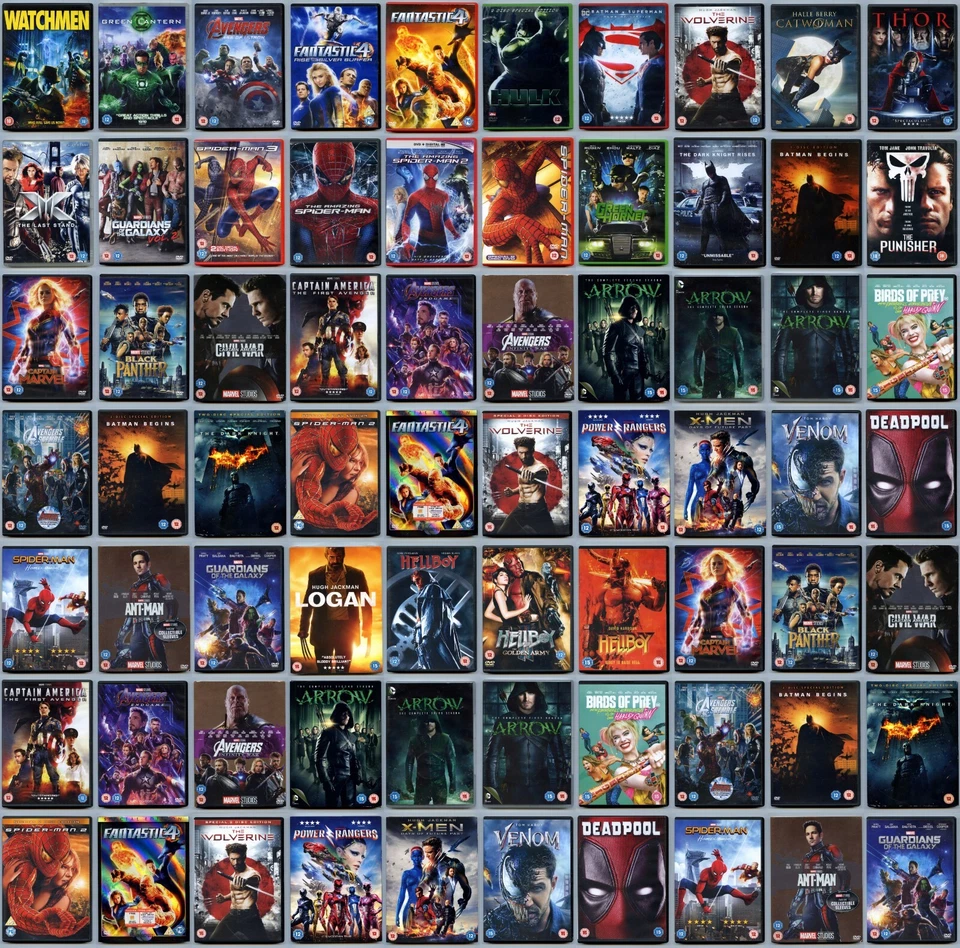 DVD Superhero Marvel DC  Pick Your Own Bundle Pay Only One Lot of P&P From 99p - Image 1 of 1
