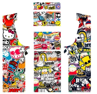 Stickers Bomb Stick  pour Borne d'Arcade MAME  Préparez-vous à la Course + BONUS - Photo 1/2